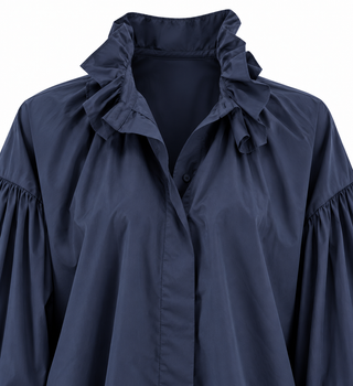 Ruffle Collar Statement Italian Blouse
