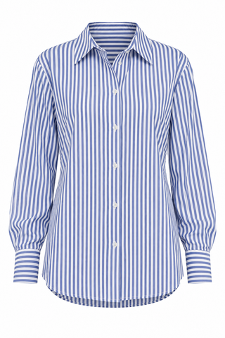 Vertical Stripe Button Top