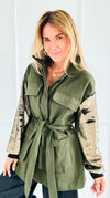 Power & Shine Utility Italian Jacket-160 Jackets-STAR SRL-Coastal Bloom Boutique, find the trendiest versions of the popular styles and looks Located in Indialantic, FL