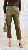 Chino Breeze Trousers - Olive-170 Bottoms-Active Basic-Coastal Bloom Boutique, find the trendiest versions of the popular styles and looks Located in Indialantic, FL