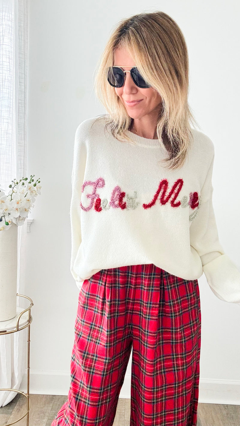 Feelin' Merry Pullover Sweater - Ivory-140 Sweaters-LE LIS-Coastal Bloom Boutique, find the trendiest versions of the popular styles and looks Located in Indialantic, FL