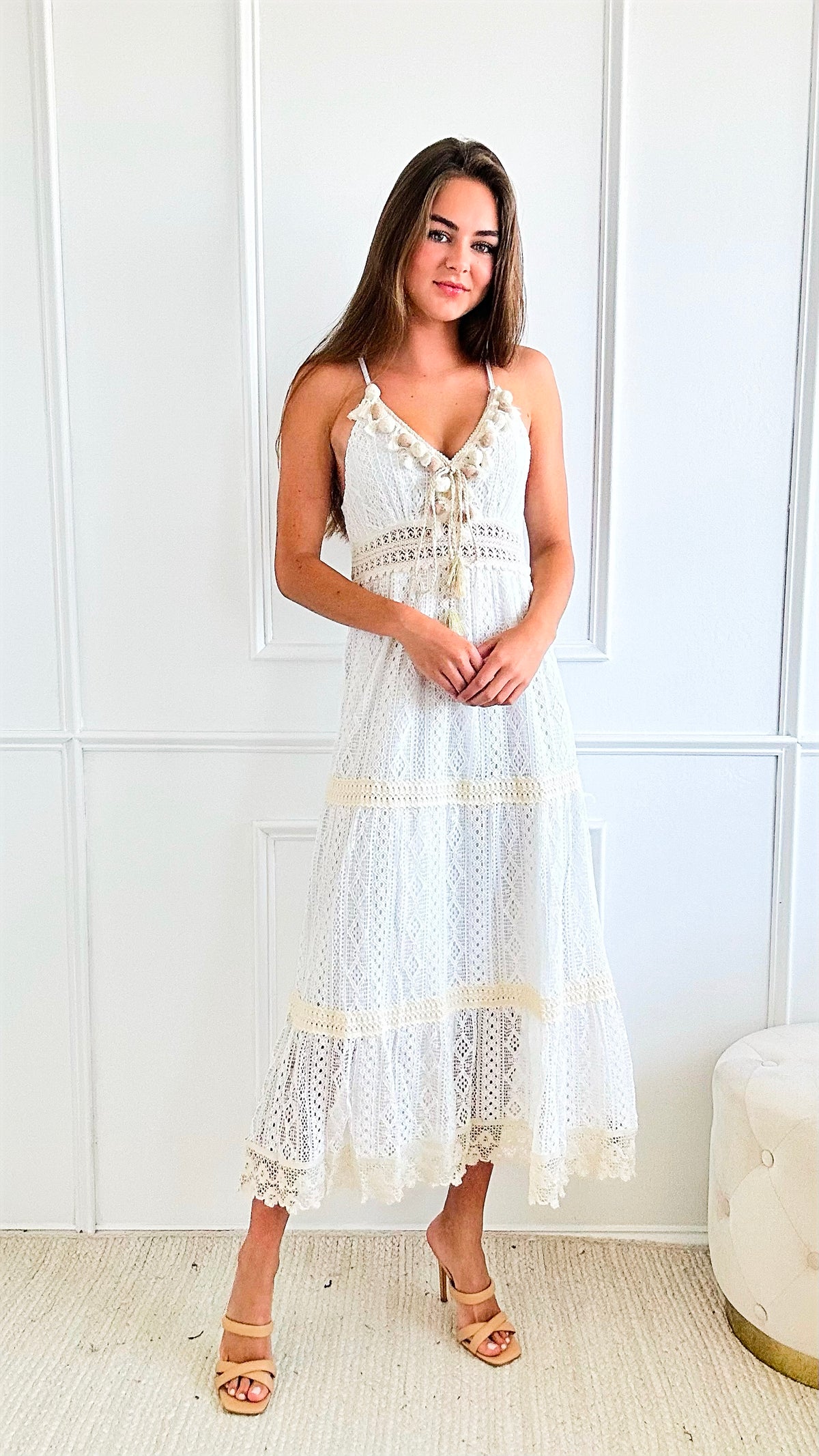 Boho Lace Detailed Maxi Dress-200 dresses/jumpsuits/rompers-original usa-Coastal Bloom Boutique, find the trendiest versions of the popular styles and looks Located in Indialantic, FL