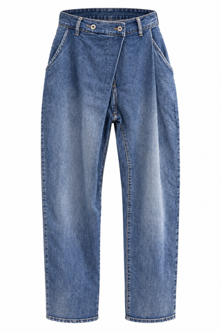Double Button Relaxed Fit Denim