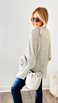 Sugar High Italian Cardigan-Lt Grey-150 Cardigans/Layers-Germany-Coastal Bloom Boutique, find the trendiest versions of the popular styles and looks Located in Indialantic, FL