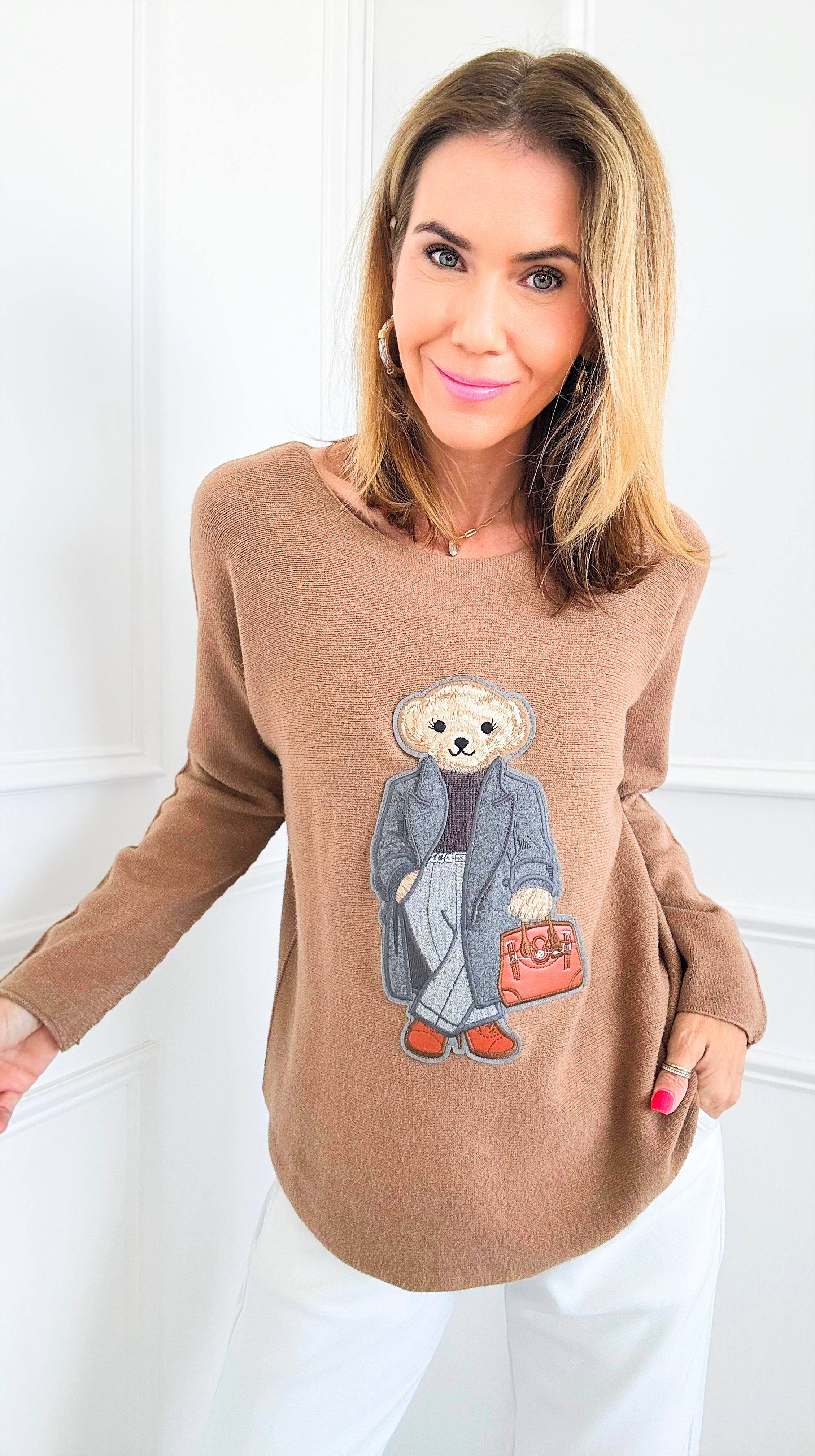 Sophisticated Style Custom CB Italian Pullover - Deep Camel-140 Sweaters-Italianissimo / Holly-Coastal Bloom Boutique, find the trendiest versions of the popular styles and looks Located in Indialantic, FL