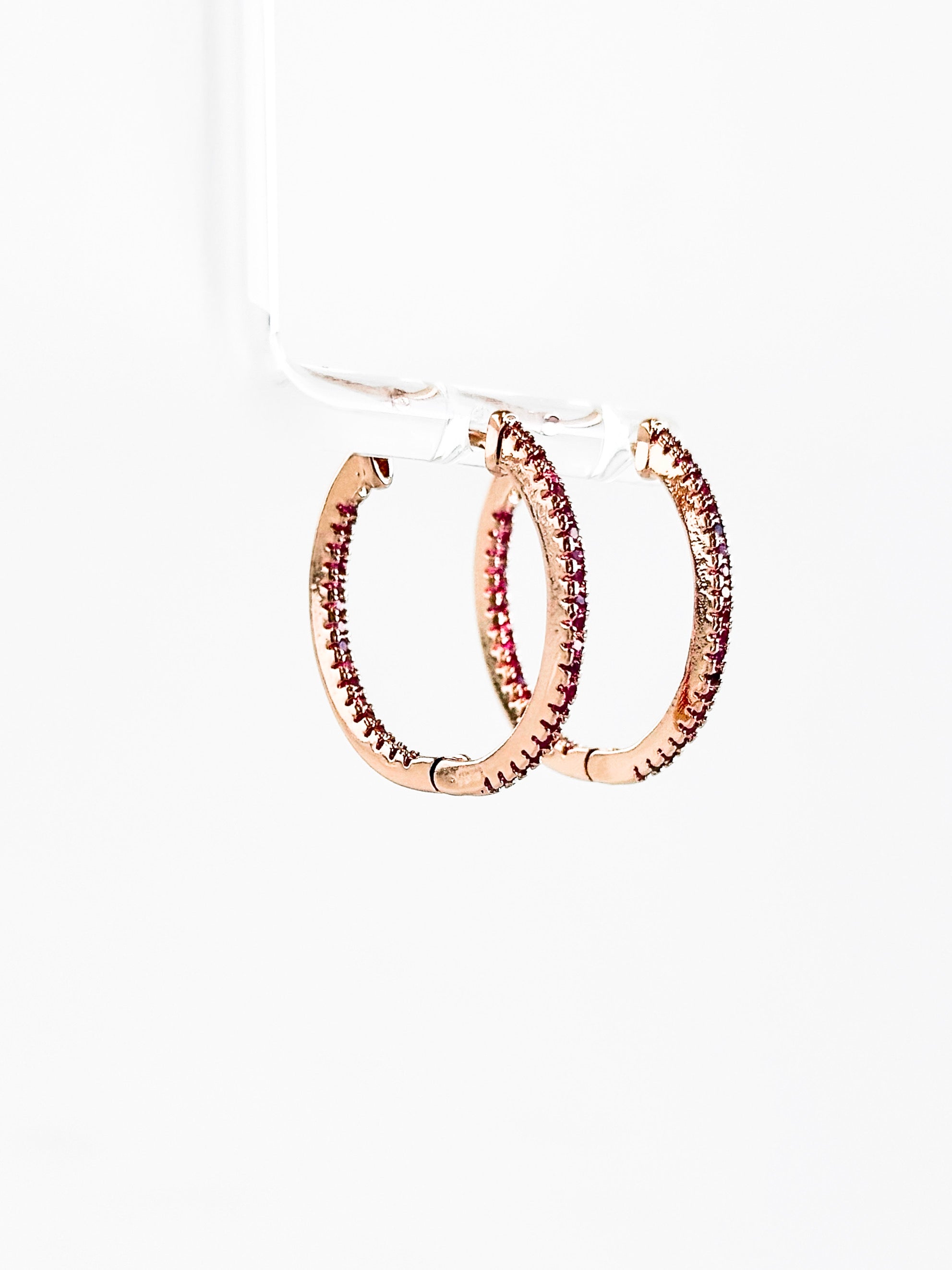 Rosé Glow Hoop Earrings-Chasing Bandits-Coastal Bloom Boutique, find the trendiest versions of the popular styles and looks Located in Indialantic, FL