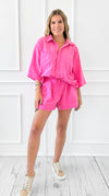 Sunday Stroll Relaxed Set - Magenta-210 Loungewear/Sets-HYFVE-Coastal Bloom Boutique, find the trendiest versions of the popular styles and looks Located in Indialantic, FL