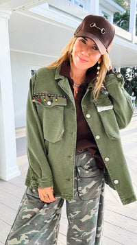 Decorative Duty Jacket-160 Jackets-V SKY-Coastal Bloom Boutique, find the trendiest versions of the popular styles and looks Located in Indialantic, FL