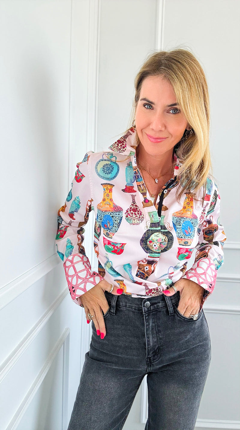 Rome Vessel Long Sleeve Shirt-130 Long Sleeve Tops-Dizzy Lizzie-Coastal Bloom Boutique, find the trendiest versions of the popular styles and looks Located in Indialantic, FL