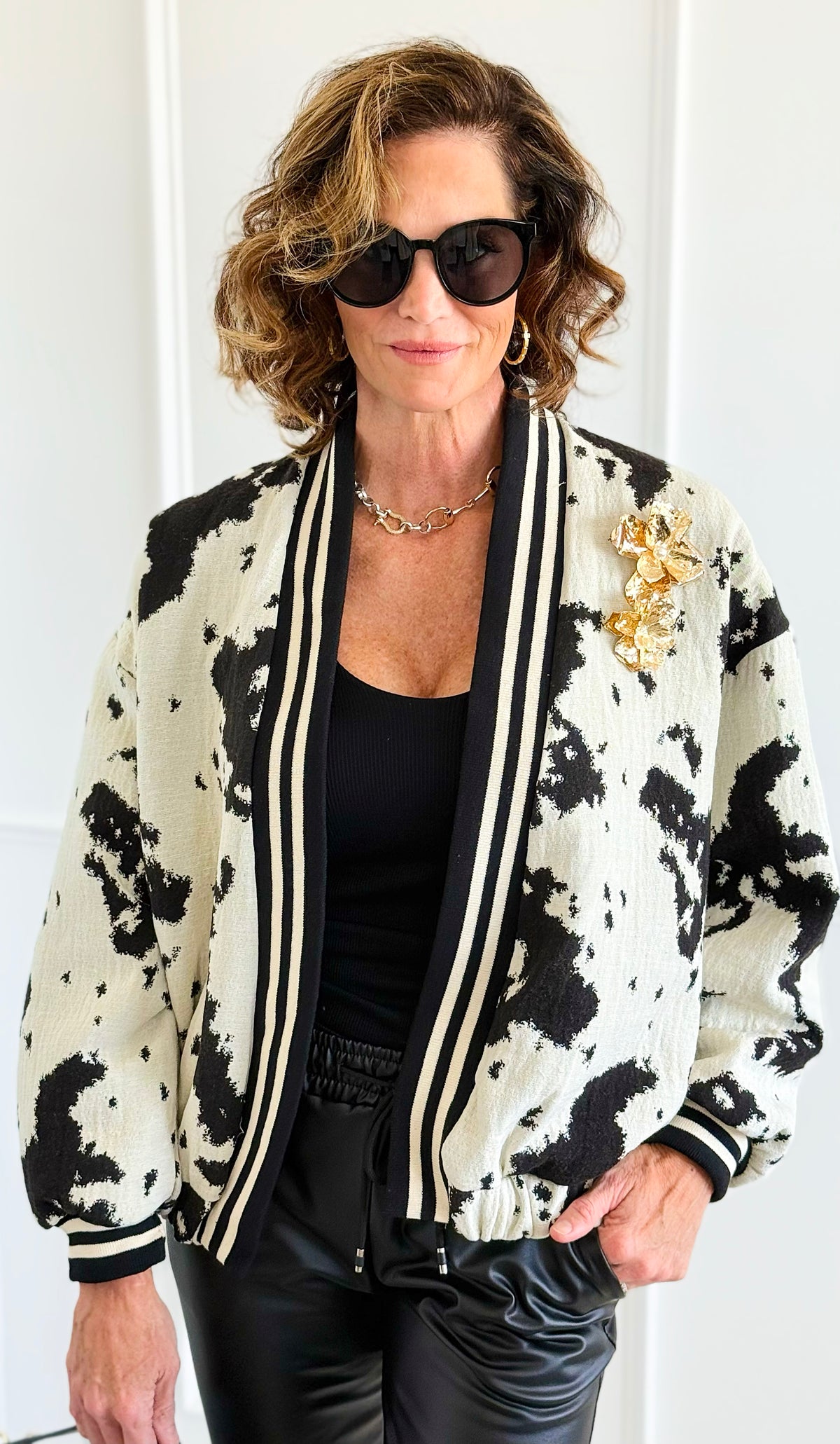Golden Pearl Italian Jacket-160 Jackets-Mitica & Co-Coastal Bloom Boutique, find the trendiest versions of the popular styles and looks Located in Indialantic, FL