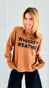 Whiskey Weather Sweater- Brown-140 Sweaters-PANACHE APPAREL-Coastal Bloom Boutique, find the trendiest versions of the popular styles and looks Located in Indialantic, FL