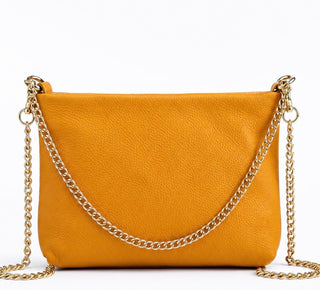 'The Forever' Italian Leather Shoulder Bag- Mustard