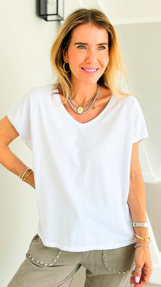 Alys Cotton Italian Top- White