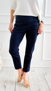 Weekend Muse Slim Ankle Pant-Navy Blue-100 Pants-spin usa-Coastal Bloom Boutique, find the trendiest versions of the popular styles and looks Located in Indialantic, FL