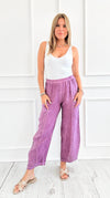 Easy Living Italian Pant - Magenta-170 Bottoms-Tempo-Coastal Bloom Boutique, find the trendiest versions of the popular styles and looks Located in Indialantic, FL