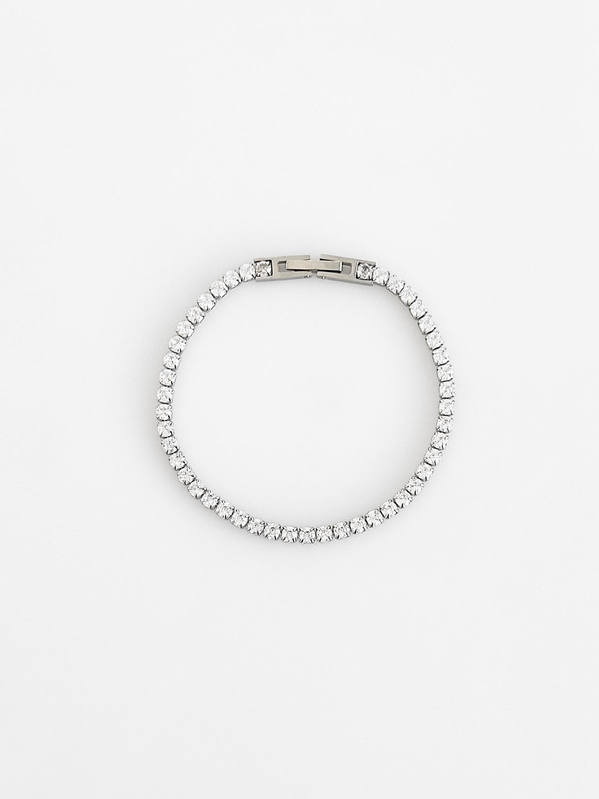 Stainless Steel Natural Elements Silver Tennis Bracelet-230 Jewelry-NASH GREY-Coastal Bloom Boutique, find the trendiest versions of the popular styles and looks Located in Indialantic, FL