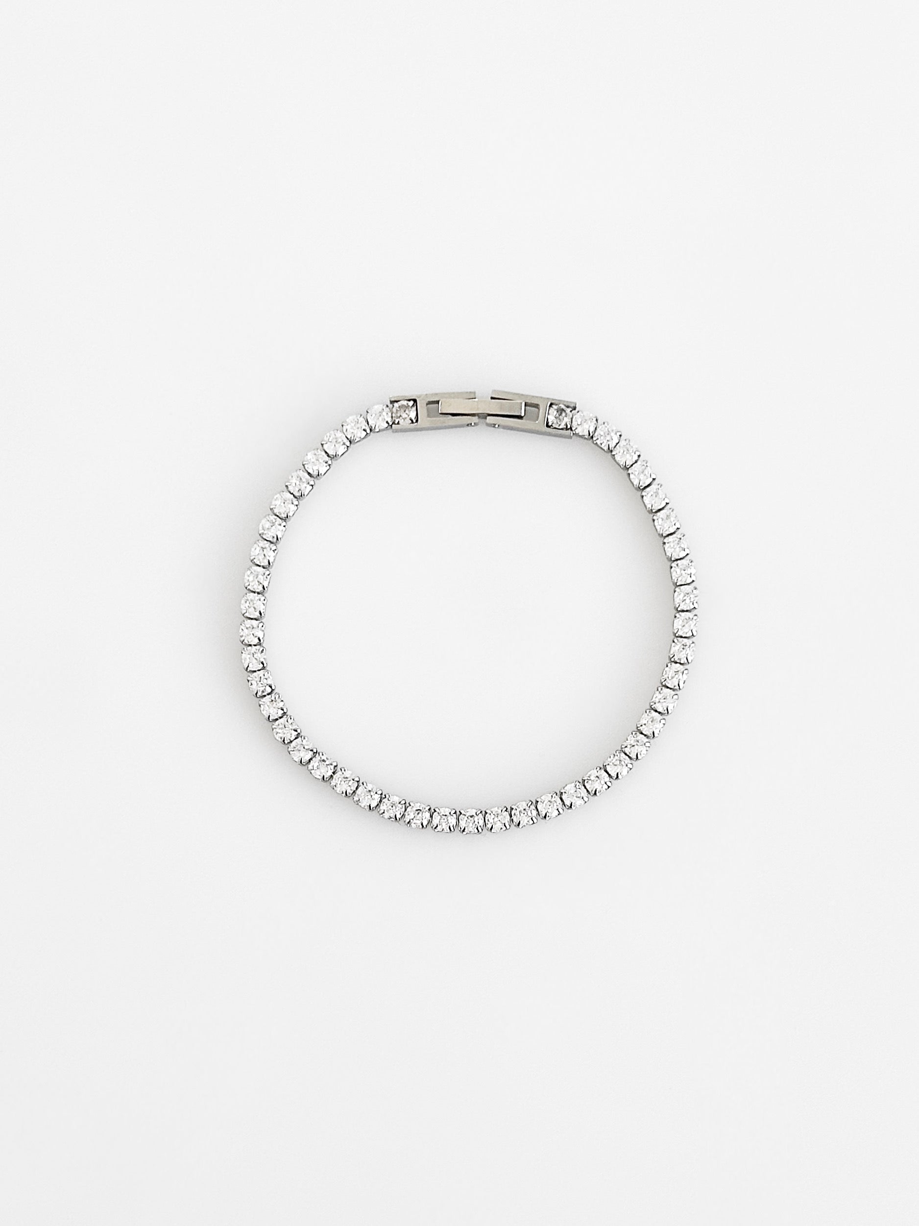 Stainless Steel Natural Elements Silver Tennis Bracelet-230 Jewelry-NASH GREY-Coastal Bloom Boutique, find the trendiest versions of the popular styles and looks Located in Indialantic, FL