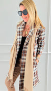 Aspen Drive Plaid Suede Blazer-160 Jackets-Must Have-Coastal Bloom Boutique, find the trendiest versions of the popular styles and looks Located in Indialantic, FL