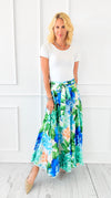 Hydrangea Italian Maxi Skirt-170 Bottoms-Venti6-Coastal Bloom Boutique, find the trendiest versions of the popular styles and looks Located in Indialantic, FL