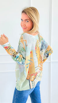 Wild Focus Italian St Tropez Sweater-140 Sweaters-SORPRESA-Coastal Bloom Boutique, find the trendiest versions of the popular styles and looks Located in Indialantic, FL