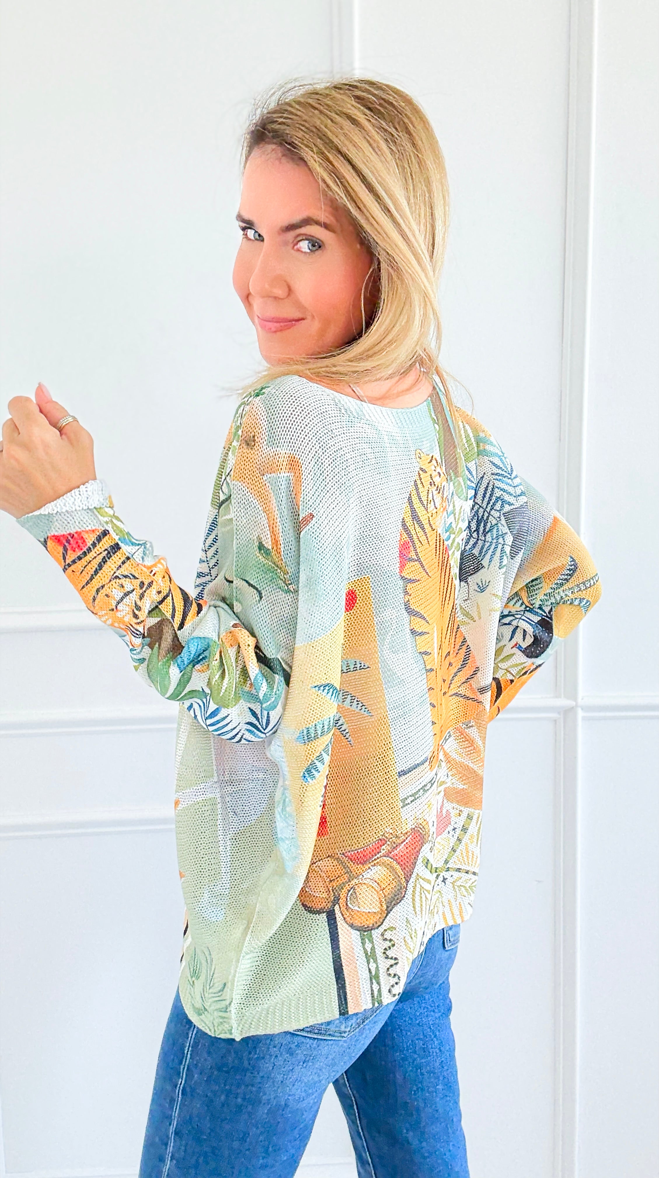 Wild Focus Italian St Tropez Sweater-140 Sweaters-SORPRESA-Coastal Bloom Boutique, find the trendiest versions of the popular styles and looks Located in Indialantic, FL