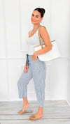 Sailline Stripe Drawstring Pants-170 Bottoms-SO ME-Coastal Bloom Boutique, find the trendiest versions of the popular styles and looks Located in Indialantic, FL