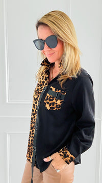Wild Signature Blouse-110 Long Sleeve Tops-7Mango7-Coastal Bloom Boutique, find the trendiest versions of the popular styles and looks Located in Indialantic, FL