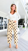 Dotted Daydream Barrel Pants-170 Bottoms-oddi-Coastal Bloom Boutique, find the trendiest versions of the popular styles and looks Located in Indialantic, FL