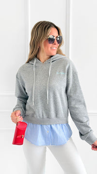 Striped Comfort Hoodie-140 Sweaters-V SKY-Coastal Bloom Boutique, find the trendiest versions of the popular styles and looks Located in Indialantic, FL