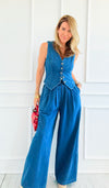 Sunday Stroll Pleated Pants-170 Bottoms-Flying Tomato-Coastal Bloom Boutique, find the trendiest versions of the popular styles and looks Located in Indialantic, FL