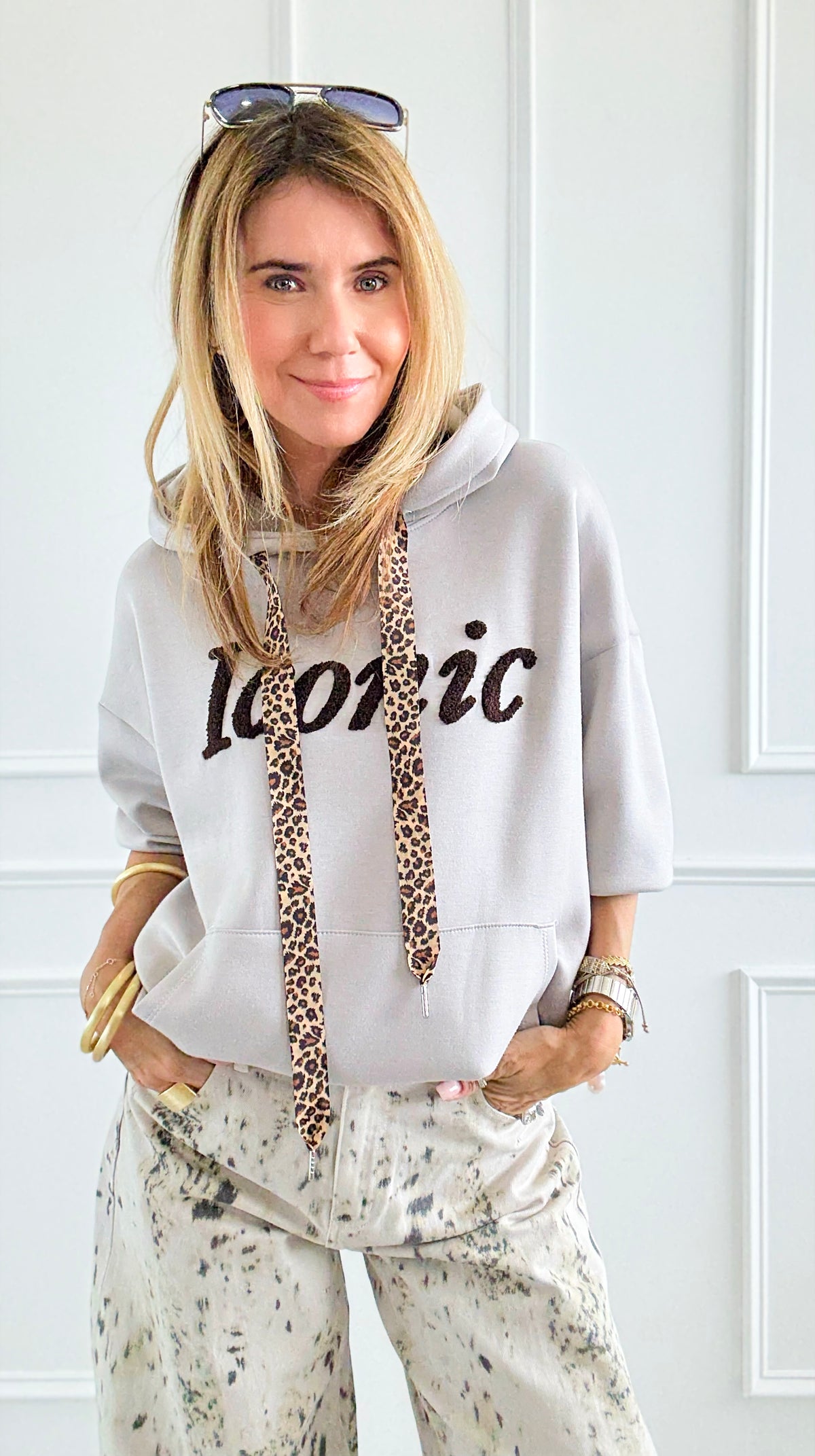Iconic Italian Hooded Sweatshirt-110 Long Sleeve Tops-LAVVIA-Coastal Bloom Boutique, find the trendiest versions of the popular styles and looks Located in Indialantic, FL