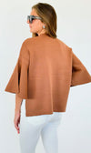 Bell Sleeve Sweater - Deep Camel-140 Sweaters-Zenana-Coastal Bloom Boutique, find the trendiest versions of the popular styles and looks Located in Indialantic, FL