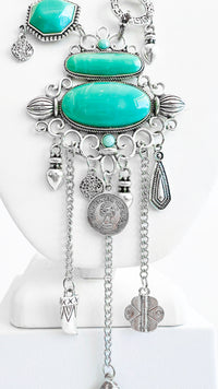 Boho Treasures Necklace - Silver-230 Jewelry-Chasing Bandits-Coastal Bloom Boutique, find the trendiest versions of the popular styles and looks Located in Indialantic, FL