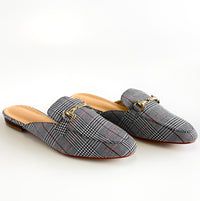 Heritage Glam Plaid Mule Loafers-250 Shoes-SAIGE LLC-Coastal Bloom Boutique, find the trendiest versions of the popular styles and looks Located in Indialantic, FL