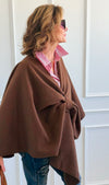 Starlight Wrap Italian Shawl-Brown-150 Cardigans/Layers-SEE YOU IN ROME-Coastal Bloom Boutique, find the trendiest versions of the popular styles and looks Located in Indialantic, FL