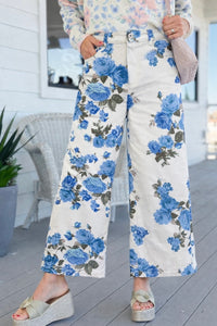 Rose Reverie Wide-Leg Pants