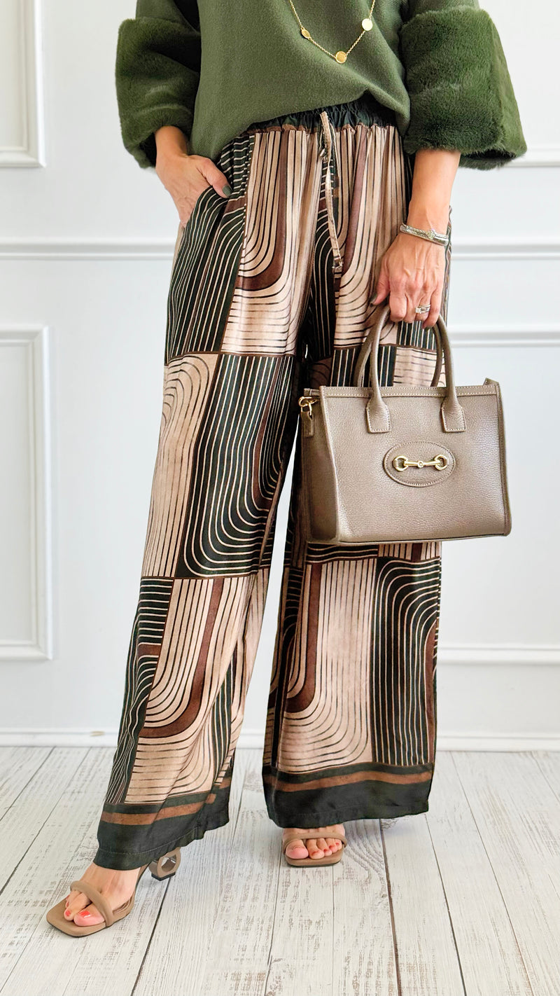 Modern Labyrinth Italian Pant-100 Pants-K2-Coastal Bloom Boutique, find the trendiest versions of the popular styles and looks Located in Indialantic, FL