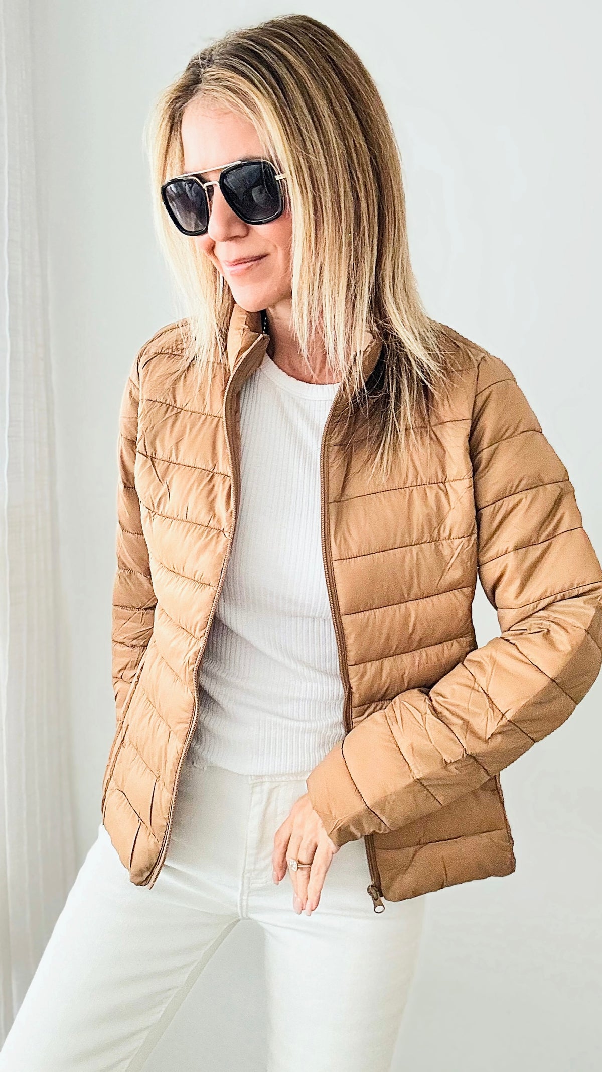 Cozy Thermal Padded Jacket - Camel-160 Jackets-LOVE TREE-Coastal Bloom Boutique, find the trendiest versions of the popular styles and looks Located in Indialantic, FL