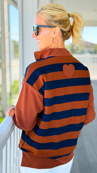 Varsity Lines Top-110 Long Sleeve Tops-Umgee-Coastal Bloom Boutique, find the trendiest versions of the popular styles and looks Located in Indialantic, FL