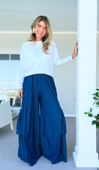 Denim Moon Big Pocket Italian Pants