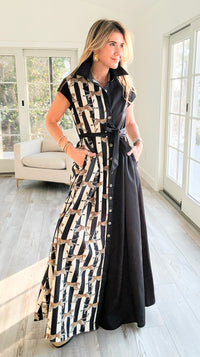 Wild Grace Tie-Front Button Down Dress