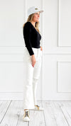 Sleek Statement Cropped Pants-170 Bottoms-Risen-Coastal Bloom Boutique, find the trendiest versions of the popular styles and looks Located in Indialantic, FL