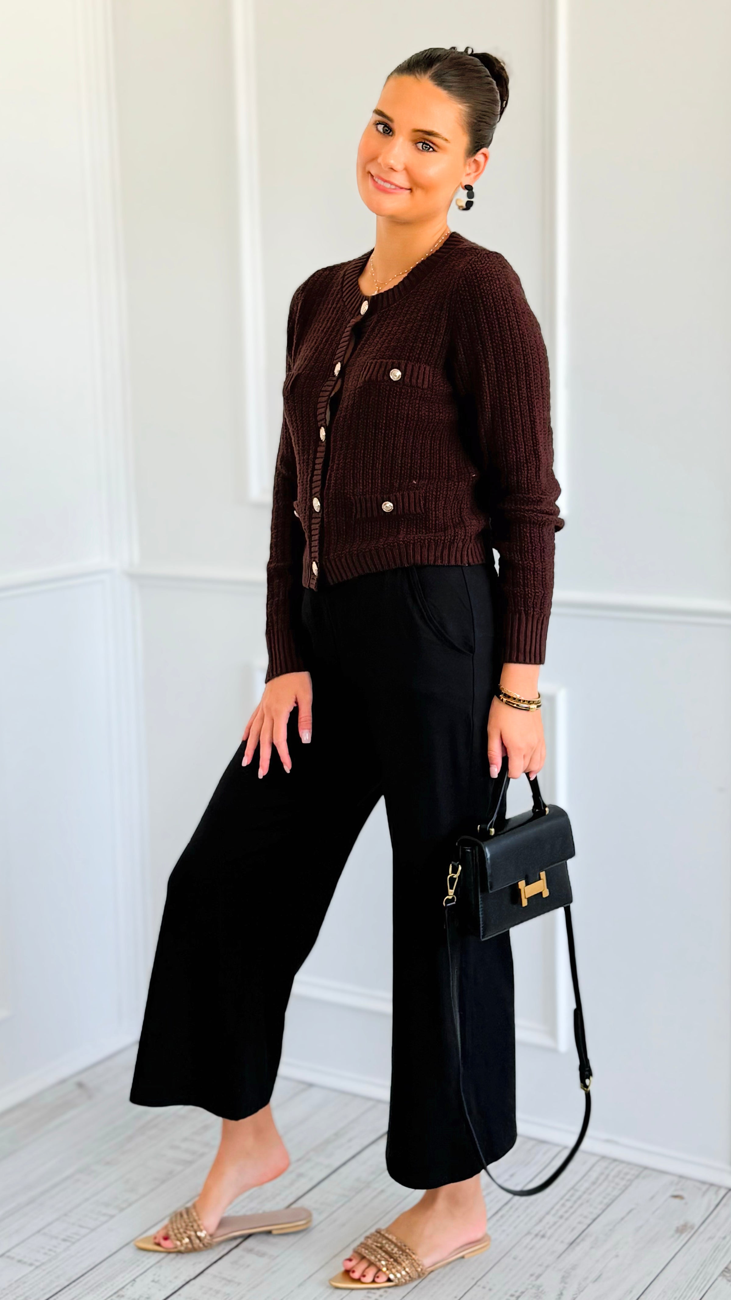 The Regent Cropped Cardigan Sweater-150 Cardigan Layers-Blu Pepper-Coastal Bloom Boutique, find the trendiest versions of the popular styles and looks Located in Indialantic, FL