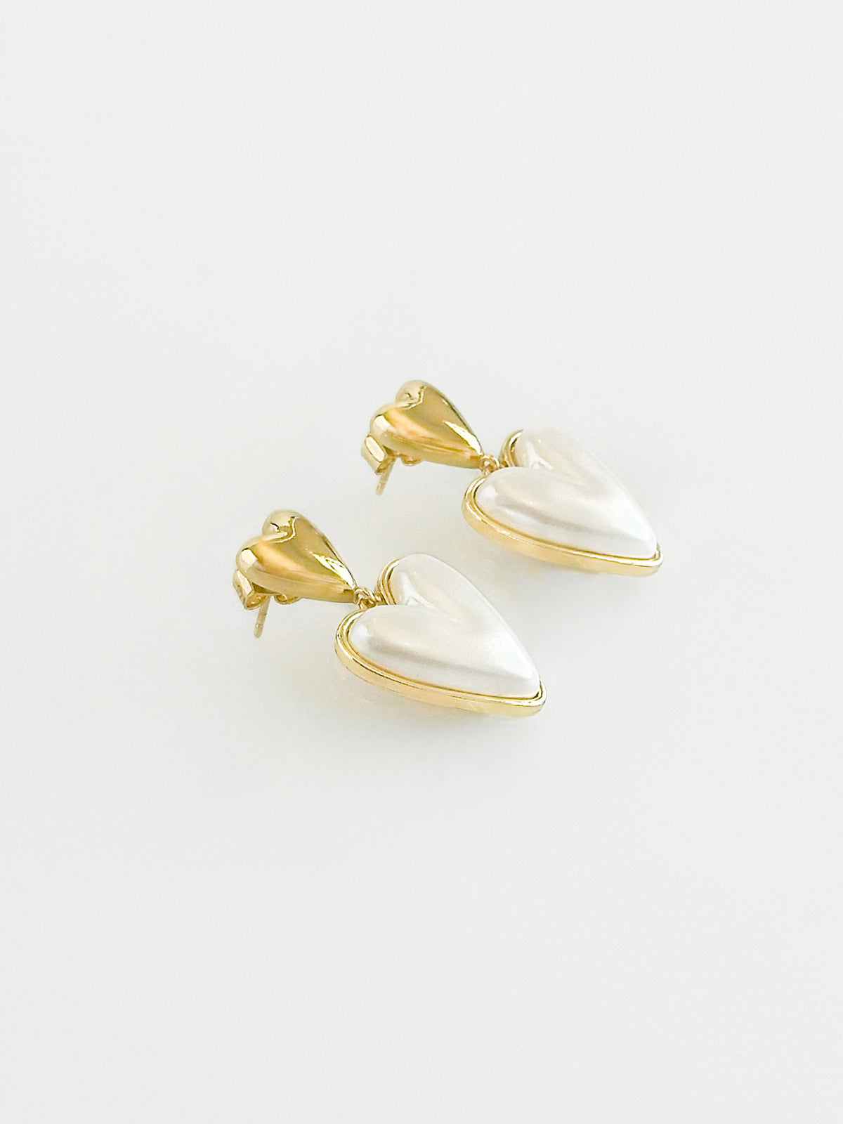 Heart Pearl Drop Earrings-230 Jewelry-NYW-Coastal Bloom Boutique, find the trendiest versions of the popular styles and looks Located in Indialantic, FL