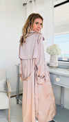 Satin Trench Coat-160 Jackets-Edit By Nine-Coastal Bloom Boutique, find the trendiest versions of the popular styles and looks Located in Indialantic, FL
