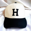 H Letter Baseball Snapback Cap - Beige-260 Other Accessories-Chasing Bandits-Coastal Bloom Boutique, find the trendiest versions of the popular styles and looks Located in Indialantic, FL
