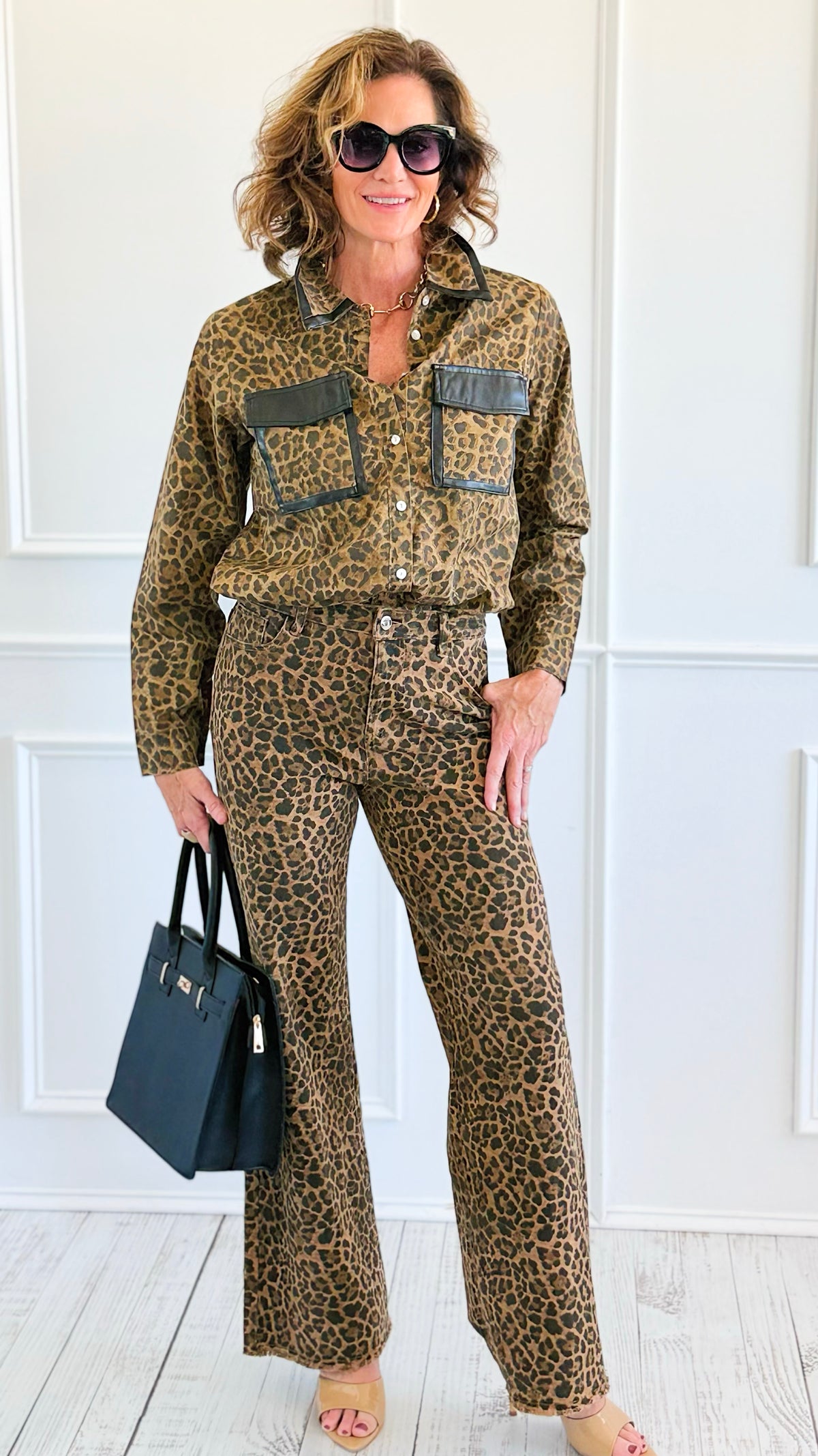 Fierce Elegance Pant Set-210 Loungewear/Sets-JJ'S FAIRYLAND-Coastal Bloom Boutique, find the trendiest versions of the popular styles and looks Located in Indialantic, FL