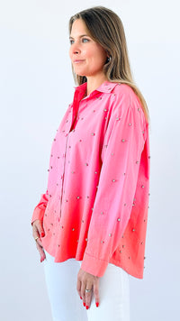 Luxe Crystal Embellished Top-110 Long Sleeve Tops-JJ'S FAIRYLAND-Coastal Bloom Boutique, find the trendiest versions of the popular styles and looks Located in Indialantic, FL