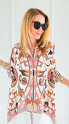 Animalia Halo Italian Button Down Top-110 short Sleeve Top-IT UNIQ-Coastal Bloom Boutique, find the trendiest versions of the popular styles and looks Located in Indialantic, FL