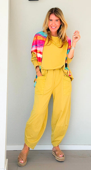 La Spezia Italian Barrel Cotton Set - Mustard